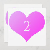 テーブル番号のハート縁ど シーズンカード (正面/裏面)