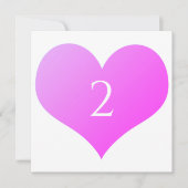 テーブル番号のハート縁ど シーズンカード (正面)