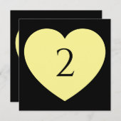 テーブル番号のハート縁ど シーズンカード (正面/裏面)