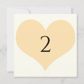 テーブル番号のハート縁ど シーズンカード (正面)