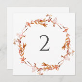 テーブル番号のフローラ縁ど シーズンカード (正面/裏面)