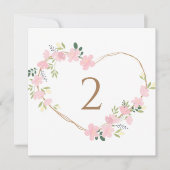 テーブル番号のフローラ縁ど シーズンカード (正面)