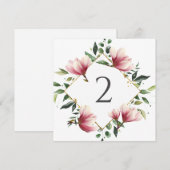 テーブル番号のフローラ縁ど シーズンカード (正面/裏面)