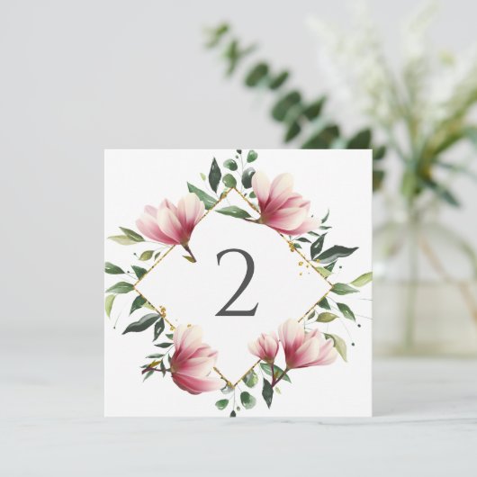 テーブル番号のフローラ縁ど シーズンカード (スタンド正面)