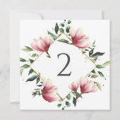 テーブル番号のフローラ縁ど シーズンカード (正面)