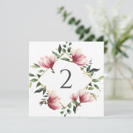 テーブル番号のフローラ縁ど シーズンカード