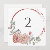 テーブル番号のフローラ縁ど シーズンカード (正面/裏面)