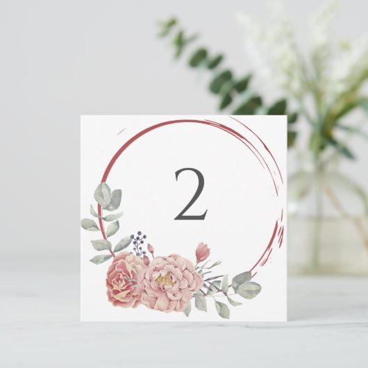 テーブル番号のフローラ縁ど シーズンカード (スタンド正面)