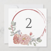 テーブル番号のフローラ縁ど シーズンカード (正面)