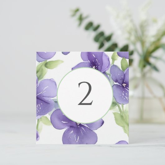 テーブル番号のフローラ縁ど シーズンカード (スタンド正面)