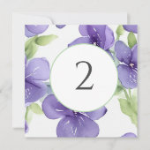 テーブル番号のフローラ縁ど シーズンカード (正面)