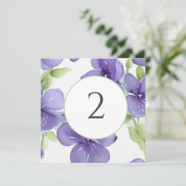 テーブル番号のフローラ縁ど シーズンカード