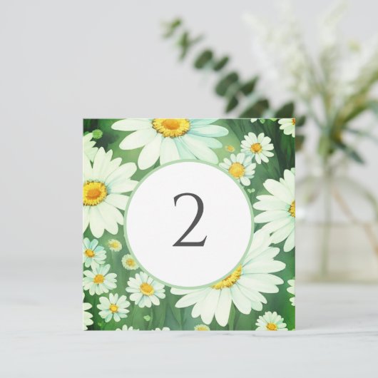 テーブル番号のフローラ縁ど シーズンカード (スタンド正面)