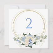 テーブル番号のフローラ縁ど シーズンカード (正面)