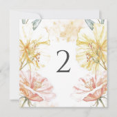 テーブル番号のフローラ縁ど シーズンカード (正面)