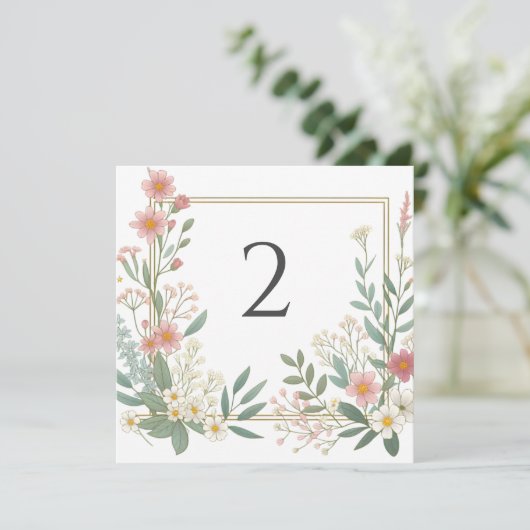 テーブル番号のフローラ縁ど シーズンカード (スタンド正面)