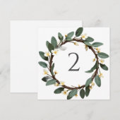 テーブル番号のフローラ縁ど シーズンカード (正面/裏面)