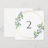 テーブル番号のフローラ縁ど シーズンカード (正面/裏面)