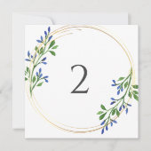 テーブル番号のフローラ縁ど シーズンカード (正面)