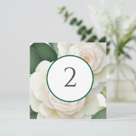 テーブル番号のフローラ縁ど シーズンカード