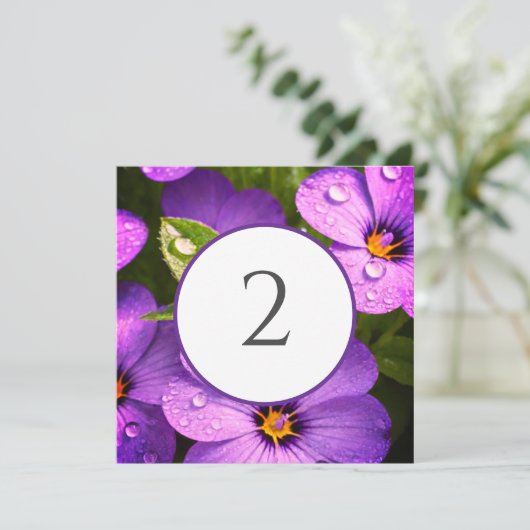 テーブル番号のフローラ縁ど シーズンカード (スタンド正面)