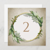 テーブル番号のフローラ縁ど シーズンカード (正面/裏面)