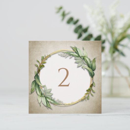 テーブル番号のフローラ縁ど シーズンカード (スタンド正面)