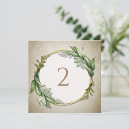 テーブル番号のフローラ縁ど シーズンカード