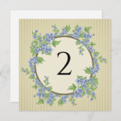 テーブル番号のフローラ縁ど シーズンカード (正面/裏面)