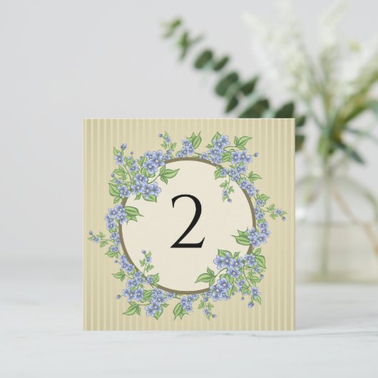 テーブル番号のフローラ縁ど シーズンカード (スタンド正面)