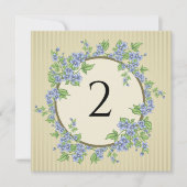 テーブル番号のフローラ縁ど シーズンカード (正面)