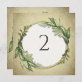 テーブル番号のフローラ縁ど シーズンカード (正面/裏面)