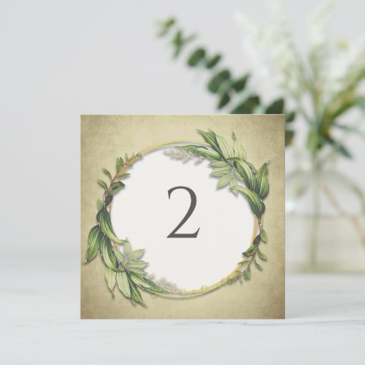 テーブル番号のフローラ縁ど シーズンカード (スタンド正面)