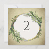 テーブル番号のフローラ縁ど シーズンカード (正面)