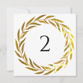 テーブル番号のフローラ縁ど シーズンカード (正面)