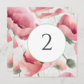 テーブル番号のフローラ縁ど シーズンカード (正面/裏面)