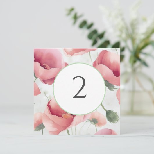 テーブル番号のフローラ縁ど シーズンカード (スタンド正面)