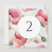 テーブル番号のフローラ縁ど シーズンカード (正面)