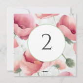 テーブル番号のフローラ縁ど シーズンカード (裏面)