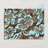 テーブル番号はがきビーチ結婚式タートルブルー ポストカード (裏面)