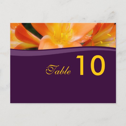 テーブル番号はがき ポストカード (正面)