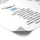 テーブル番号を探す – シーティングチャート ポスター (角)