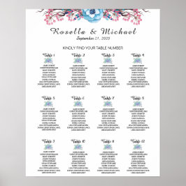 テーブル番号を探す – シーティングチャート ポスター