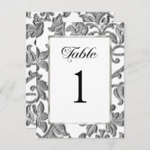 テーブル番号エンボスシルバーダマスク ポストカード (正面/裏面)