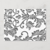 テーブル番号エンボスシルバーダマスク ポストカード (裏面)