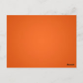 テーブル番号カードオランお洒落秋ダブルバイク ポストカード (裏面)