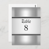 テーブル番号カードシルバー ポストカード (正面/裏面)