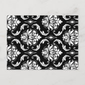 テーブル番号カードダマスクレッド ポストカード (裏面)