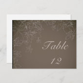 テーブル番号カード秋のフローラ秋グレー ポストカード (正面/裏面)