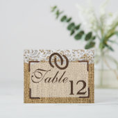 テーブル番号カード馬靴の上のバーラップレース数 ポストカード (スタンド正面)